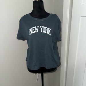New York Graphic Women's Top - Gray